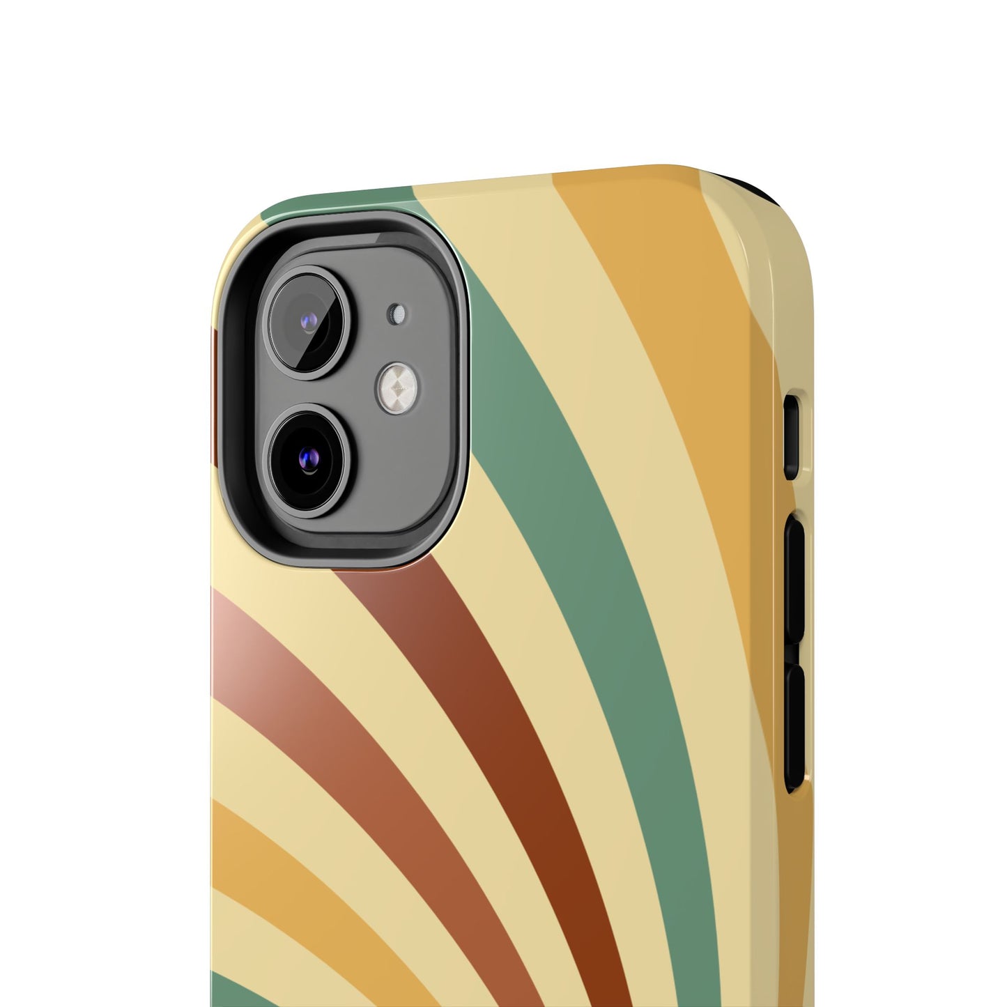 Earthy Retro Swirl iPhone Case – Dual-Layer Protection with 70s-Inspired Earth Tones