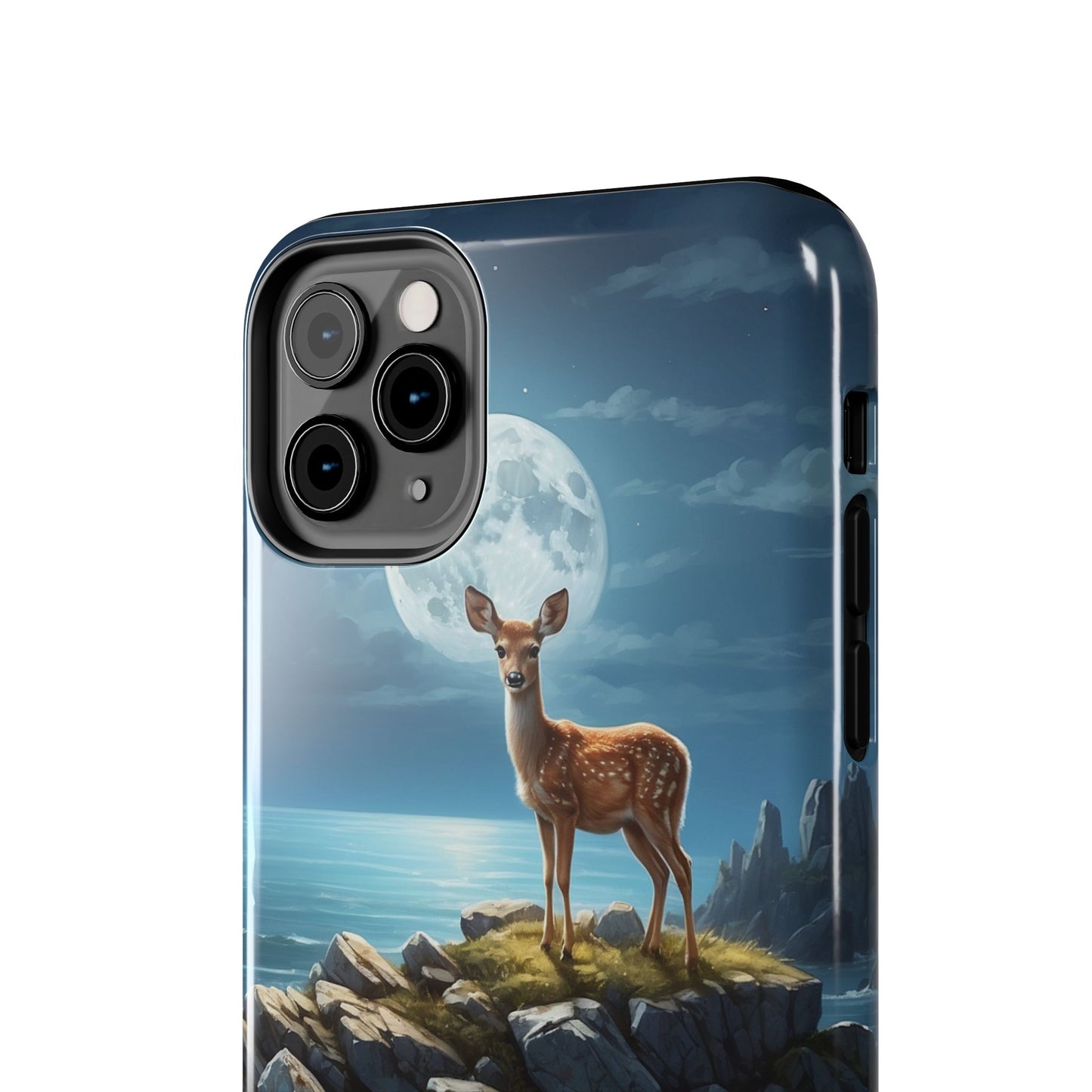 Enchanted Fawn Under the Moonlit Sky iPhone Case