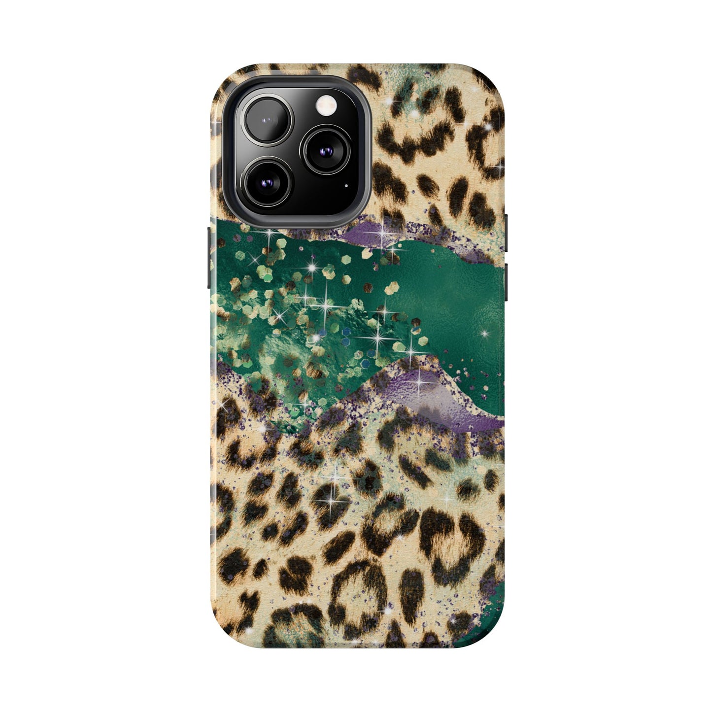 Emerald Glitter Leopard Print - iPhone Series Case