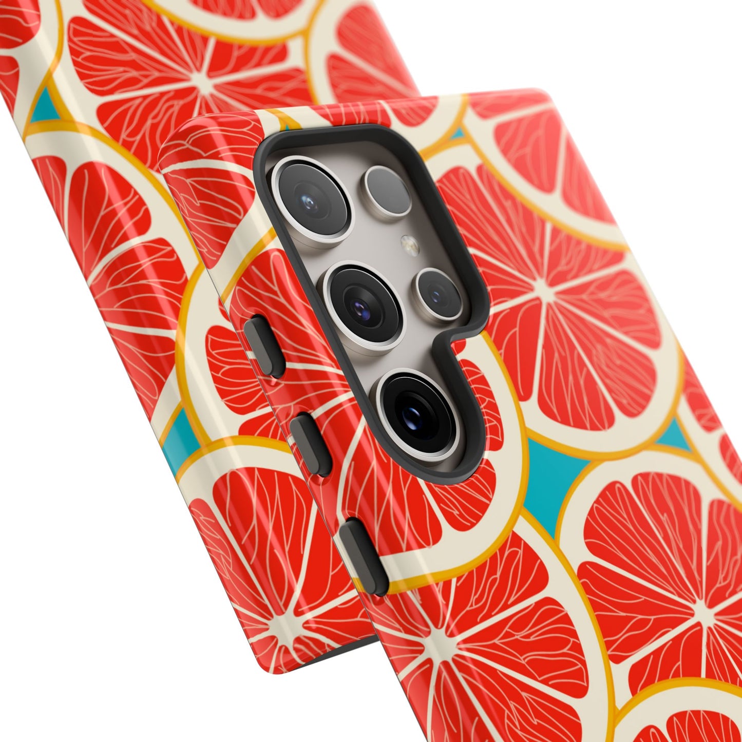 Ruby Grapefruit Pop Tough Samsung Galaxy Case – Vibrant Citrus Design, Shock-Resistant Protection