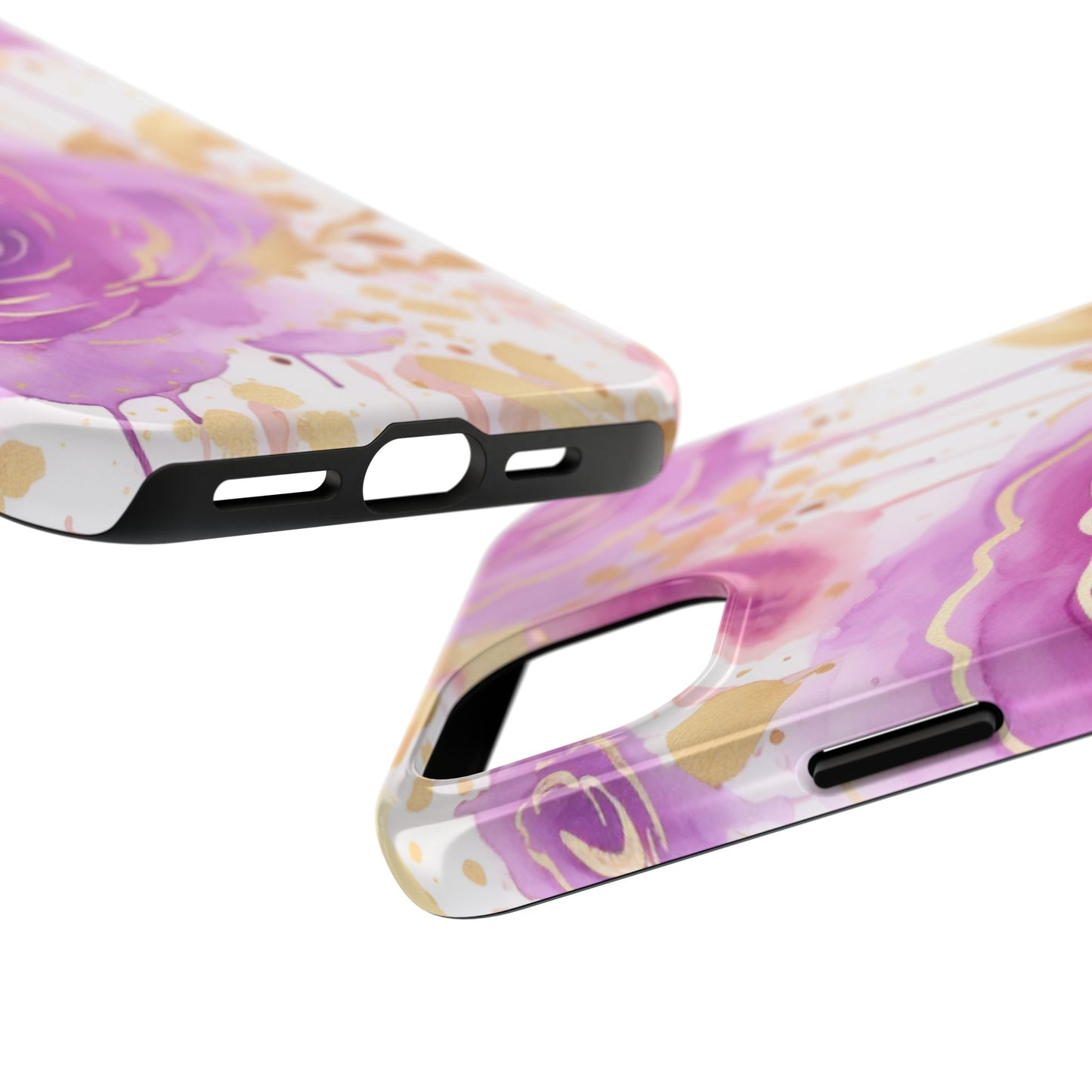 Radiant Purple & Gold Floral - iPhone Series Case