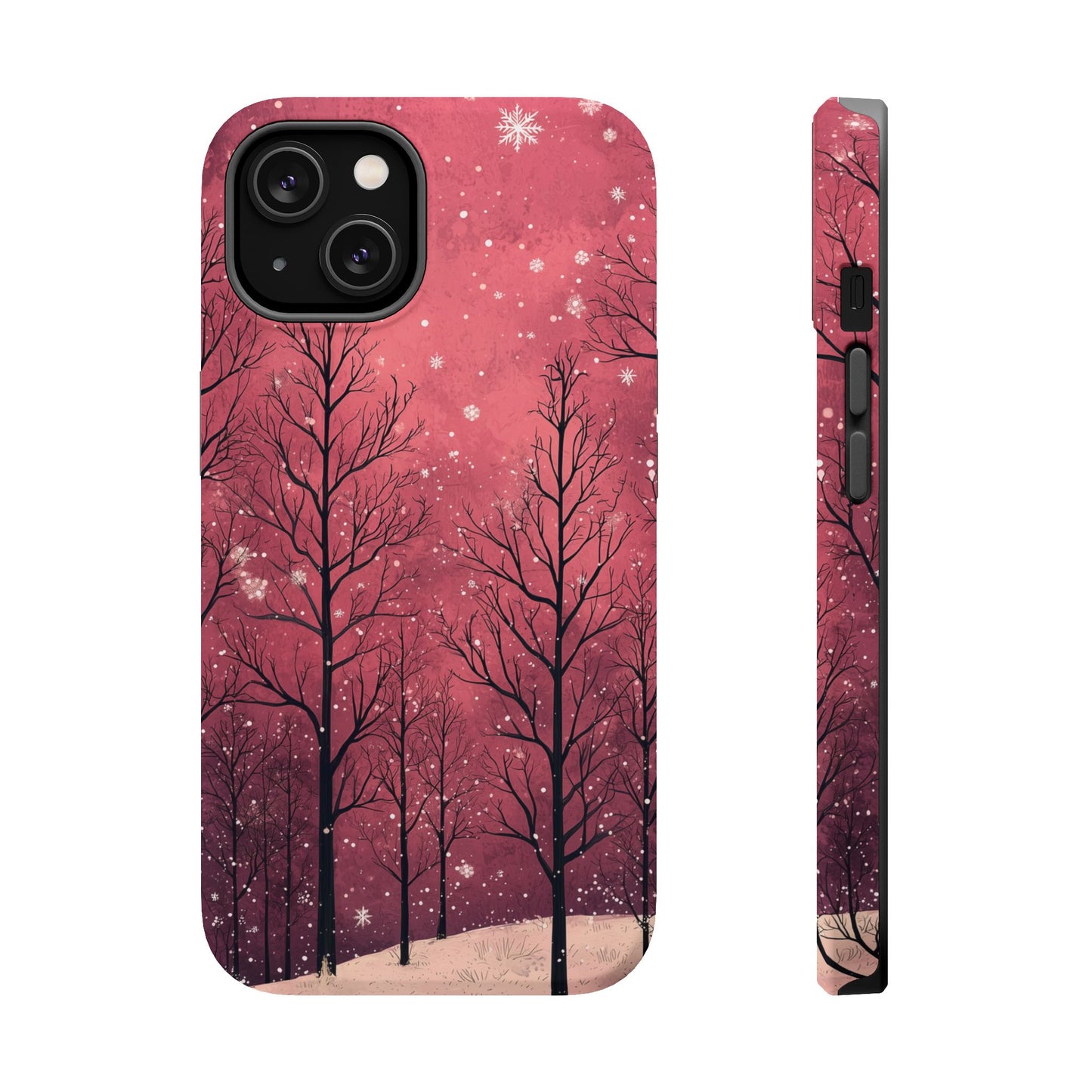Pink Winter Twilight Forest - MagSafe iPhone Series Case