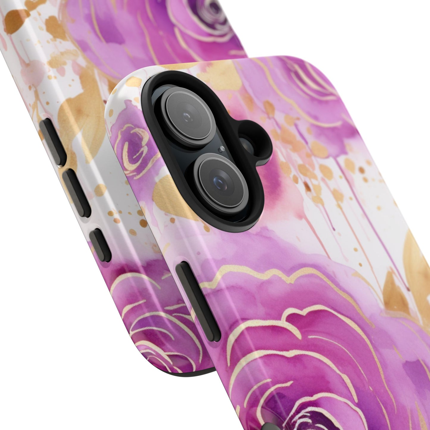 Radiant Purple & Gold Floral - iPhone Series Case