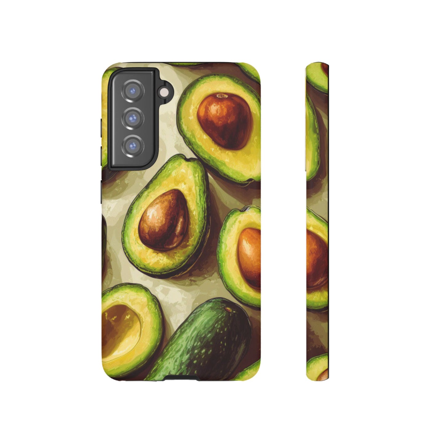 Realistic Avocado Samsung Galaxy  Case – Detailed Green Fruit Design, Shockproof Protection