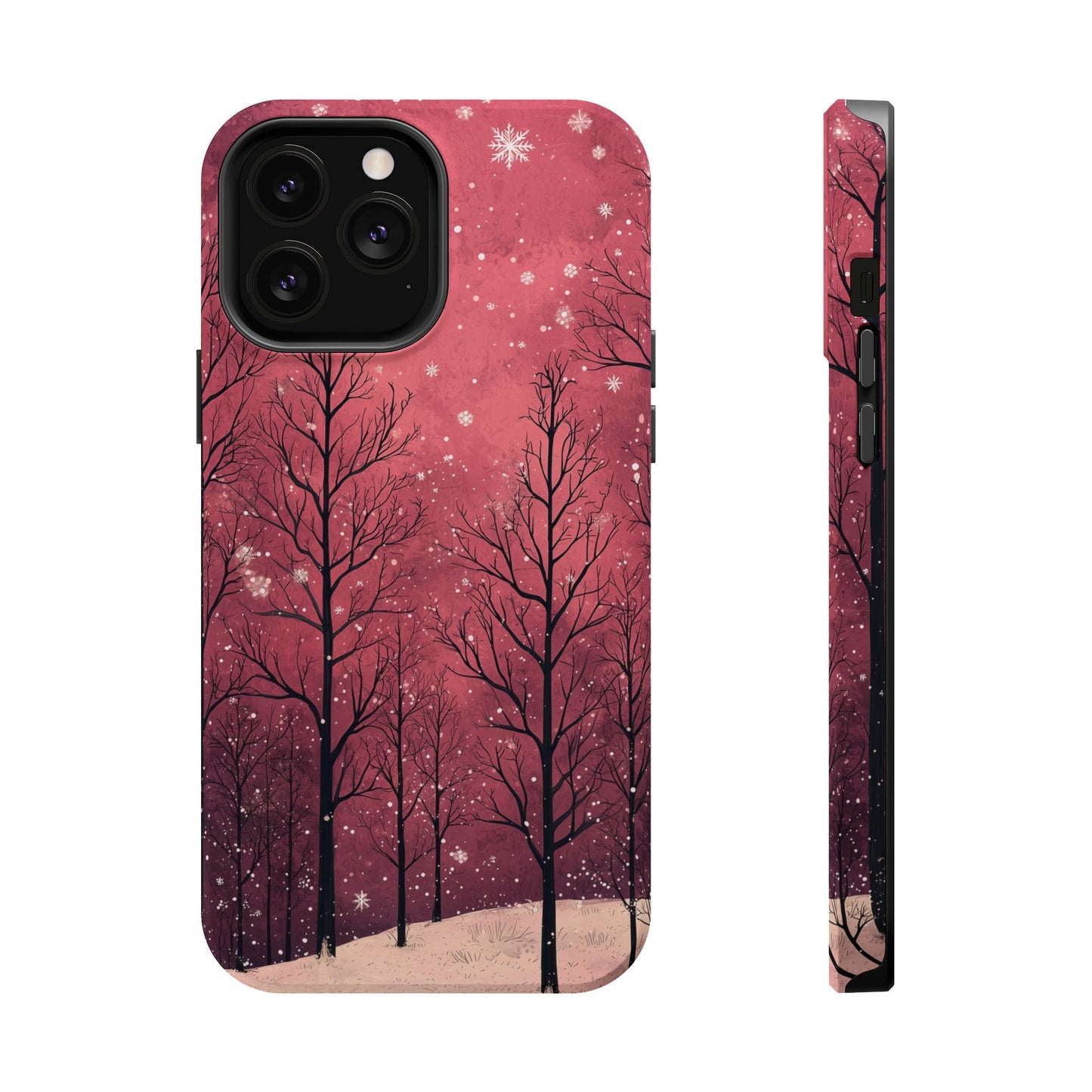 Pink Winter Twilight Forest - MagSafe iPhone Series Case