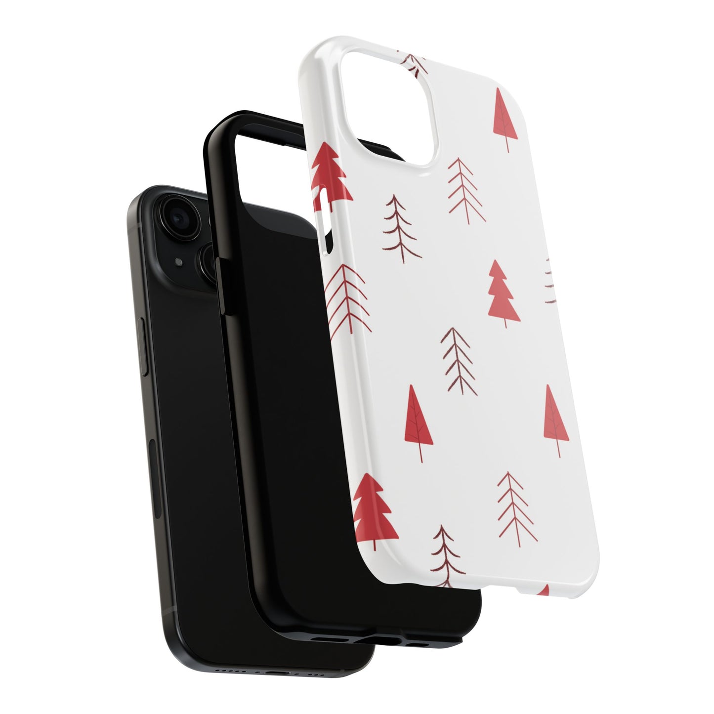 Scandi Red Pine Trees - iPhone Series Case