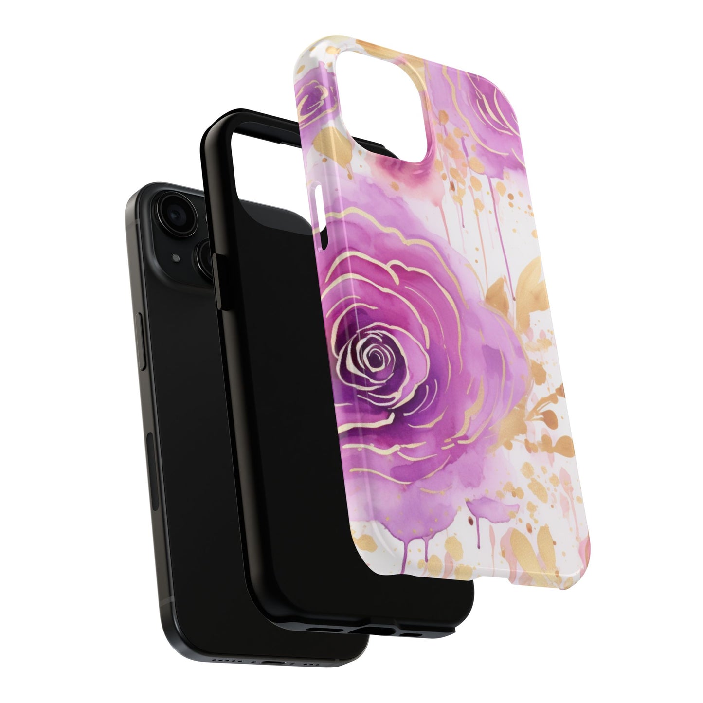 Radiant Purple & Gold Floral - iPhone Series Case