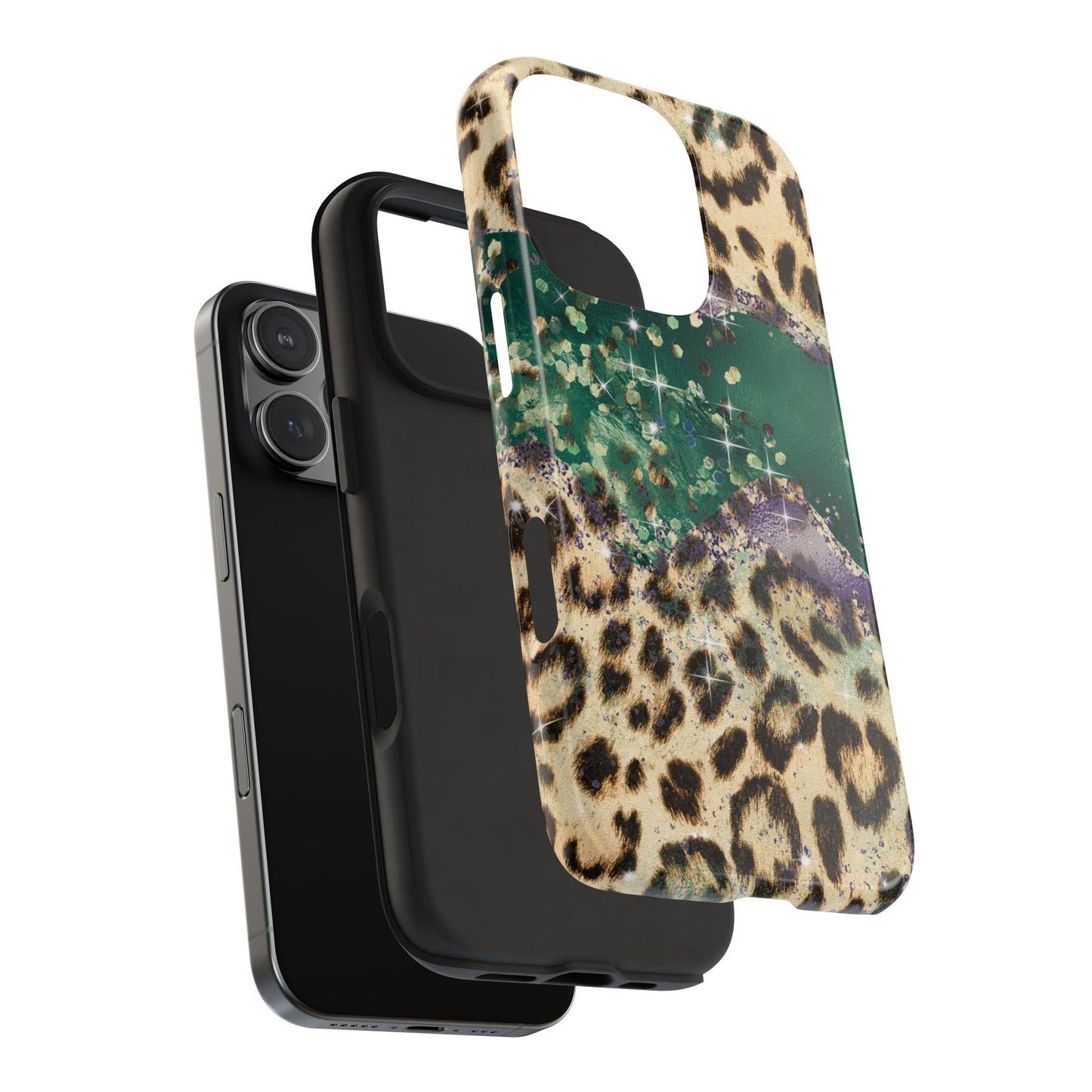 Emerald Glitter Leopard Print - iPhone Series Case