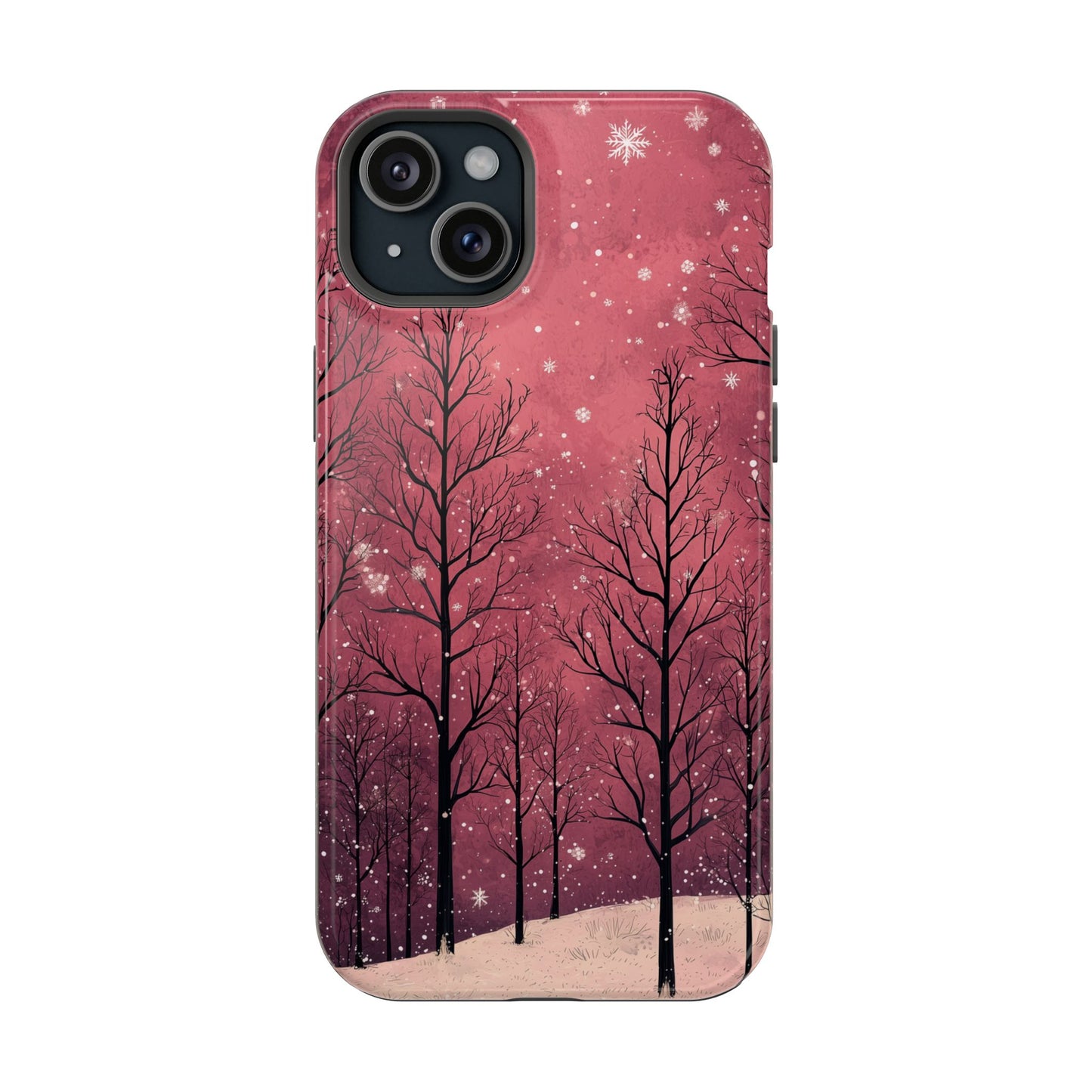 Pink Winter Twilight Forest - MagSafe iPhone Series Case