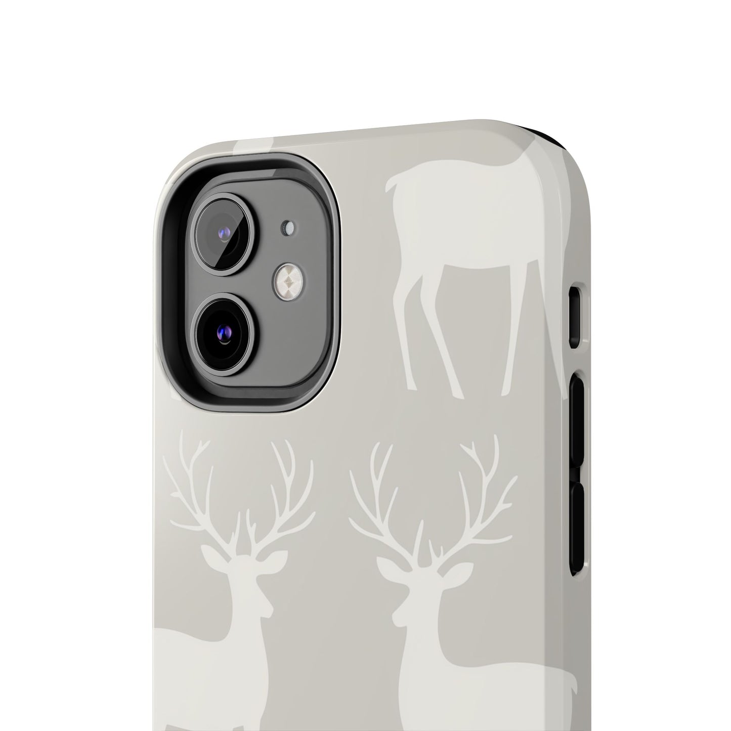 Elegant White Reindeer Pattern – iPhone Series Case