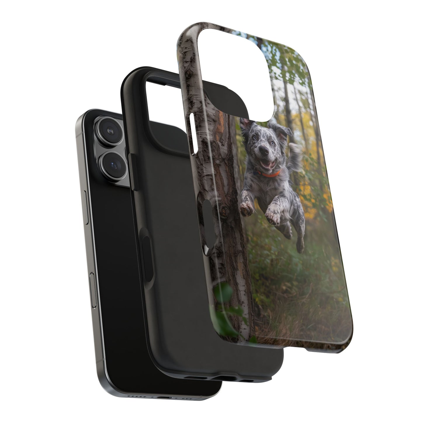Happy Forest Dog iPhone Case – Nature-Inspired Protective Cover