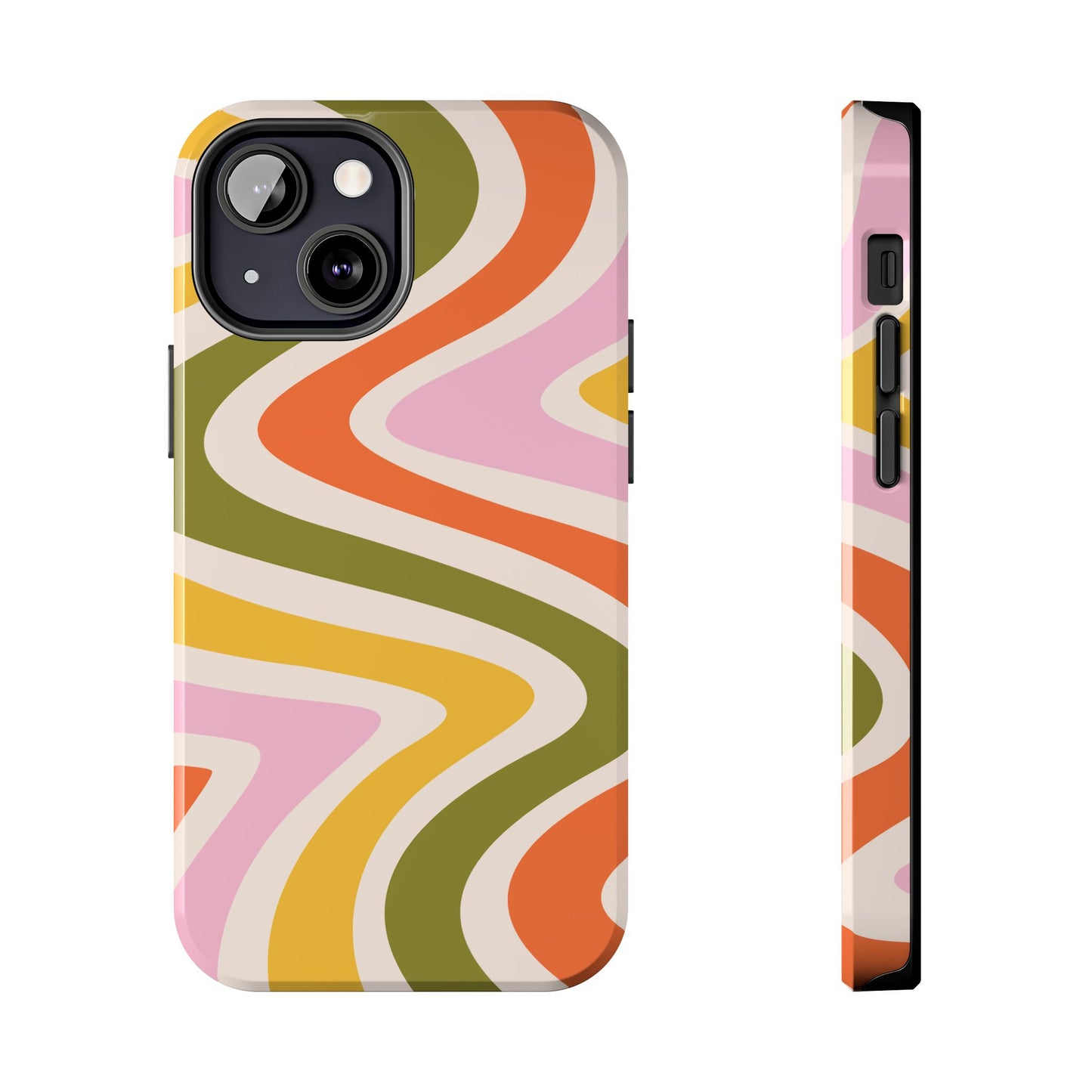 Retro Groove iPhone Case – 70s-Inspired Design with Dual-Layer Protection