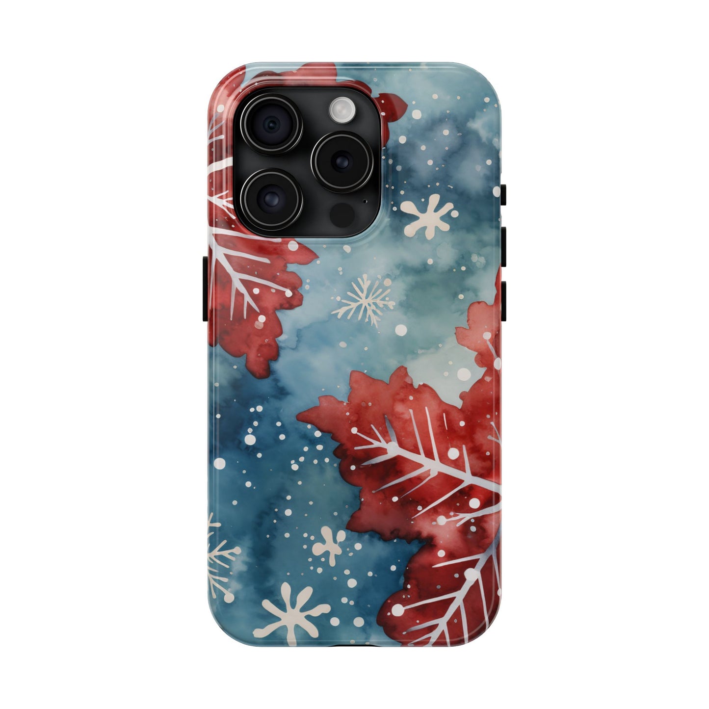 Crimson Snowflake Charm – iPhone Case Details: