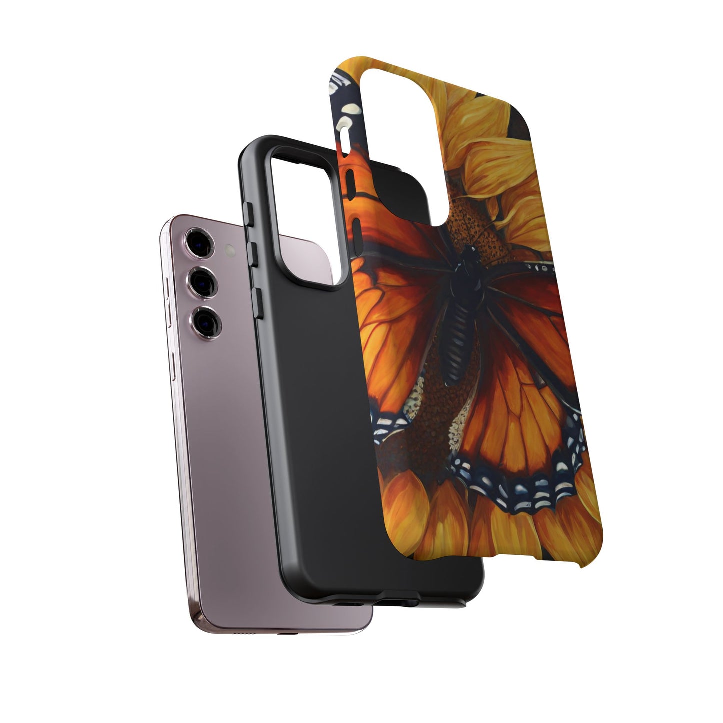 Monarch Butterfly & Sunflower Art – Samsung Galaxy Case