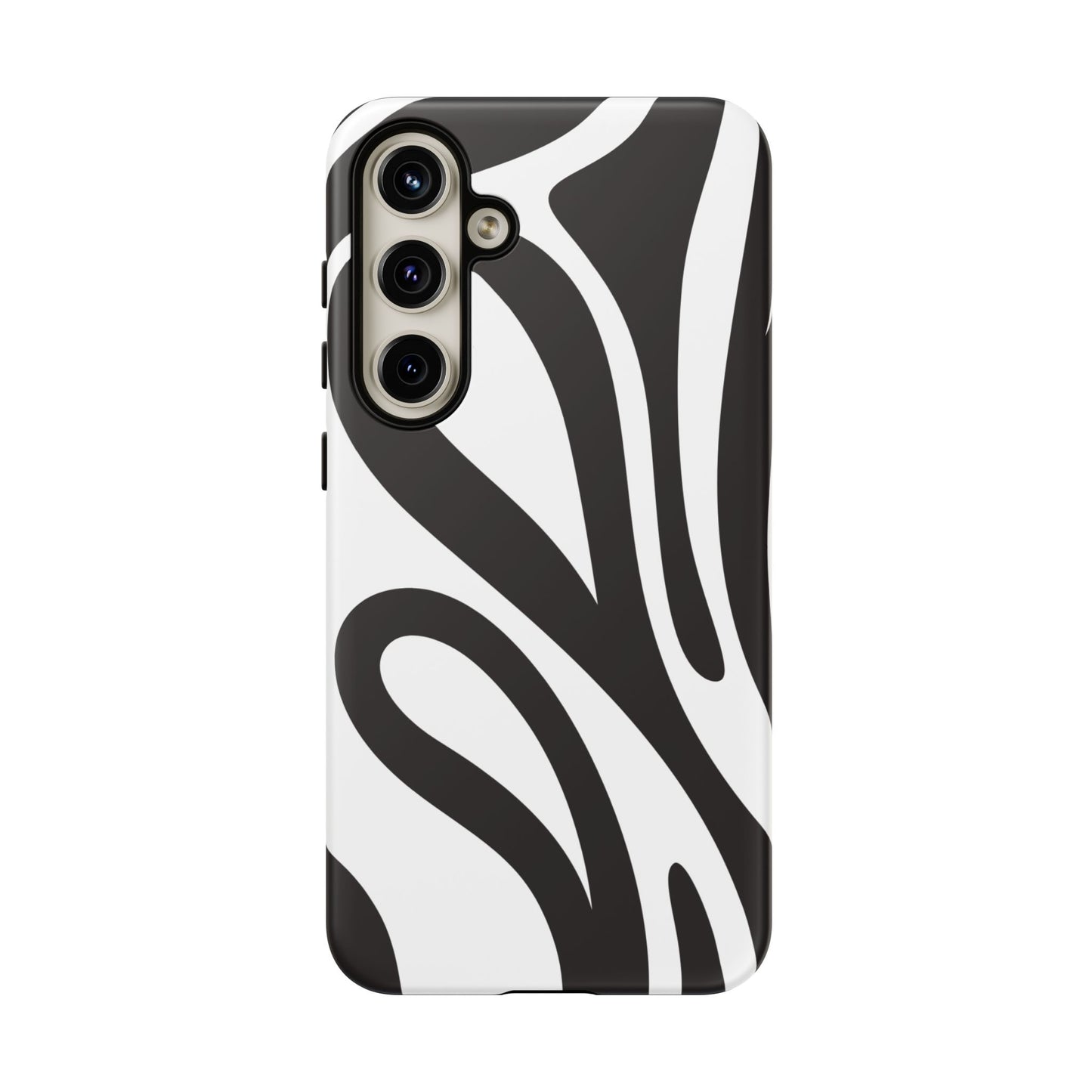 Modern Black and White Abstract Tough Samsung Galaxy Case – Bold Graphic Pattern with Dual-Layer Protection