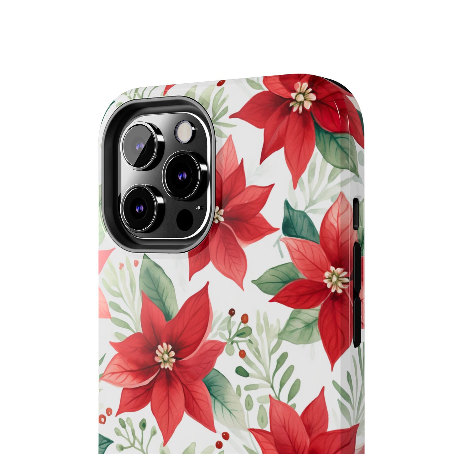 Festive Poinsettia Holiday Pattern – iPhone Series Case