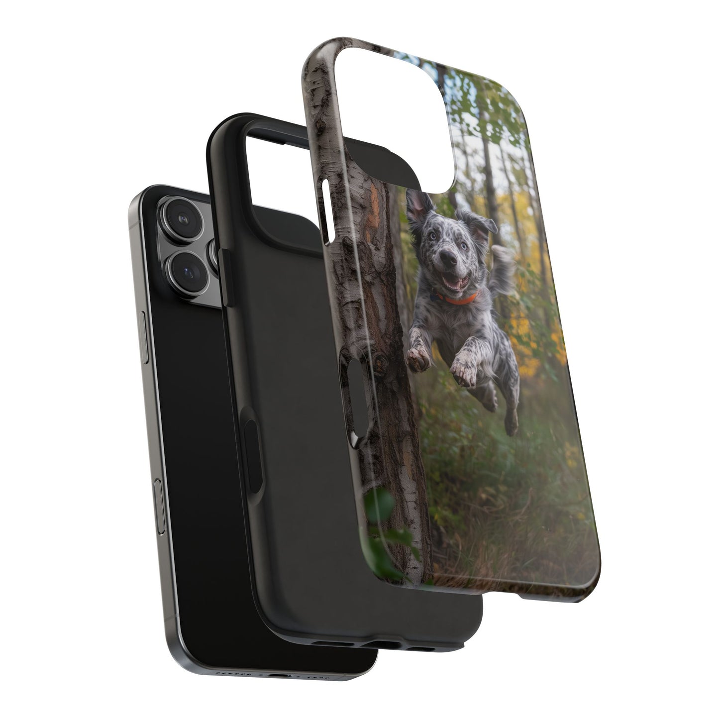 Happy Forest Dog iPhone Case – Nature-Inspired Protective Cover
