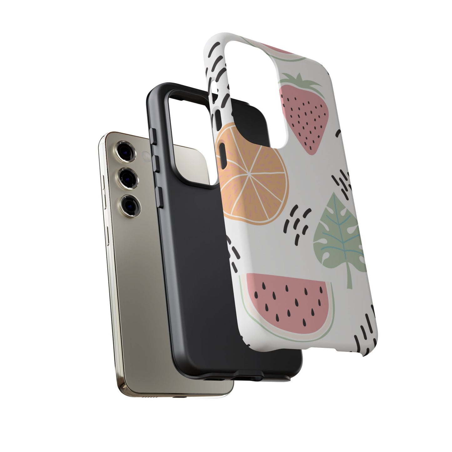 Tropical Fruit Fiesta Tough Samsung Galaxy  Case – Fun Watermelon, Pineapple, and Citrus Design