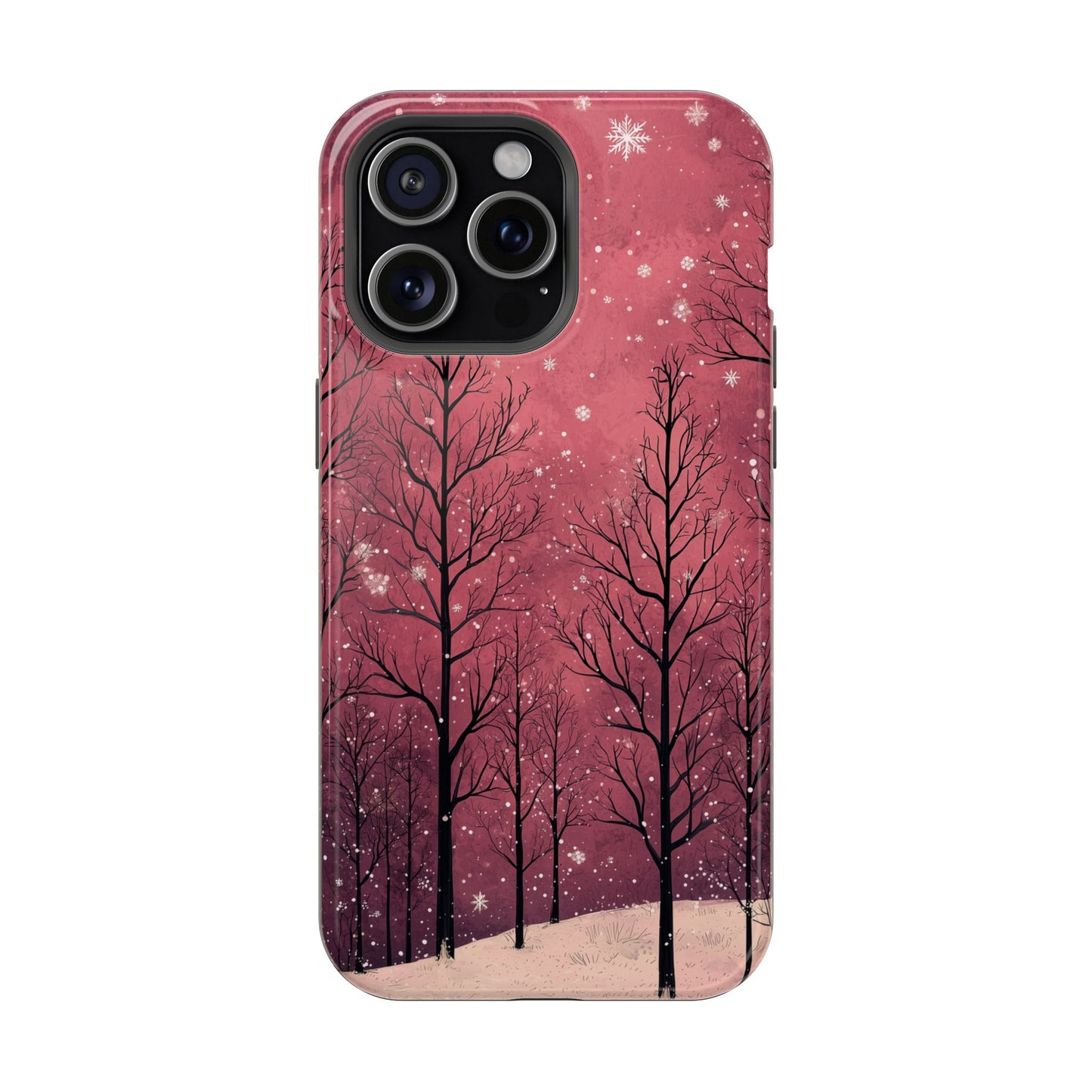 Pink Winter Twilight Forest - MagSafe iPhone Series Case