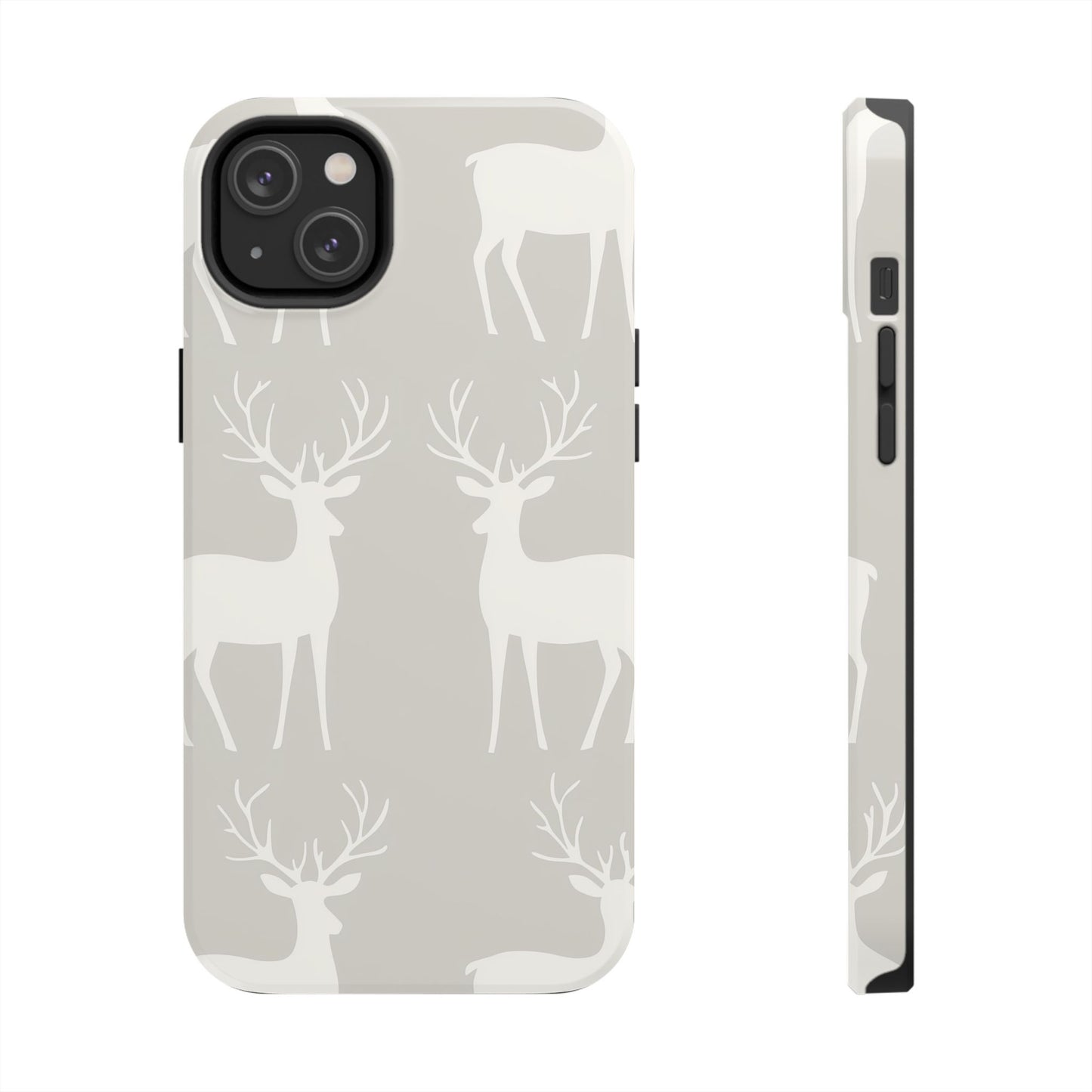 Elegant White Reindeer Pattern – iPhone Series Case