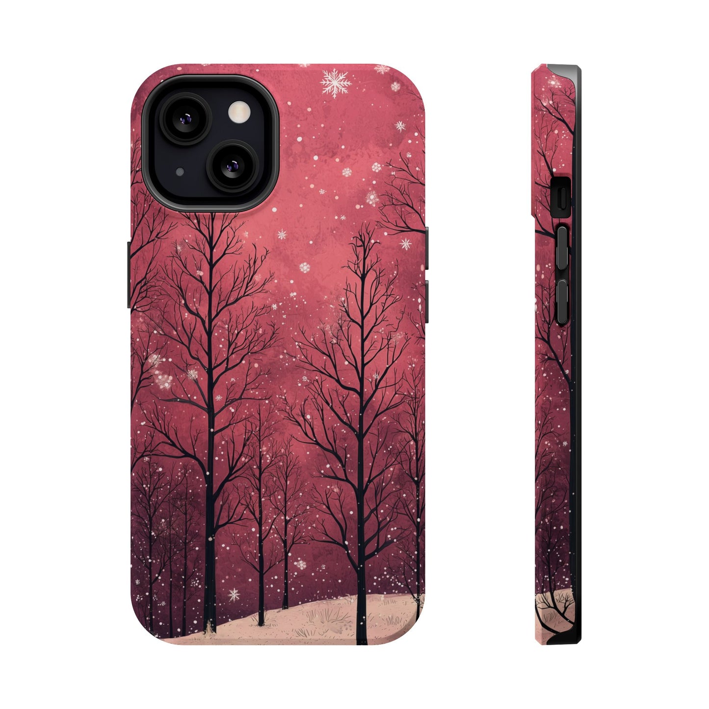 Pink Winter Twilight Forest - MagSafe iPhone Series Case
