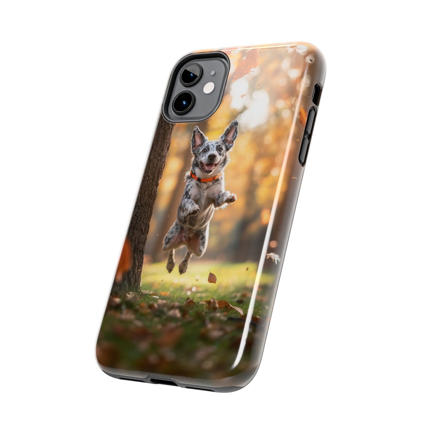 Energetic Blue Heeler Forest Pup Phone Case – Durable Outdoor-Inspired Design