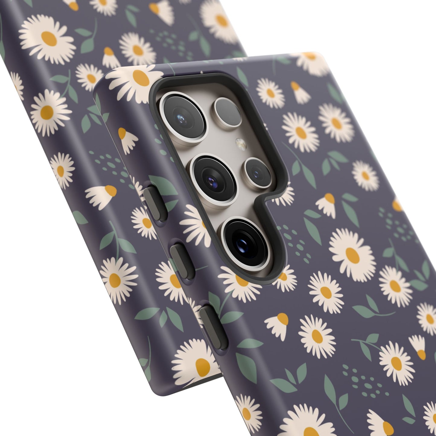 Midnight Daisy Samsung Galaxy Case – Dark Navy Floral Design, Slim and Protective