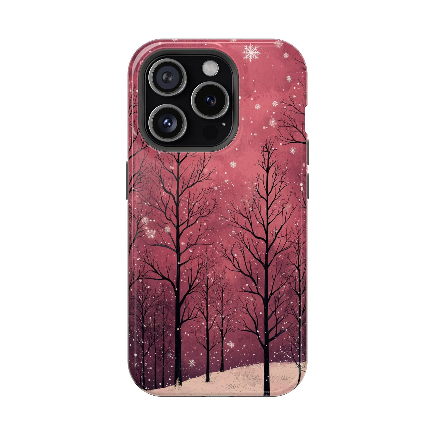 Pink Winter Twilight Forest - MagSafe iPhone Series Case