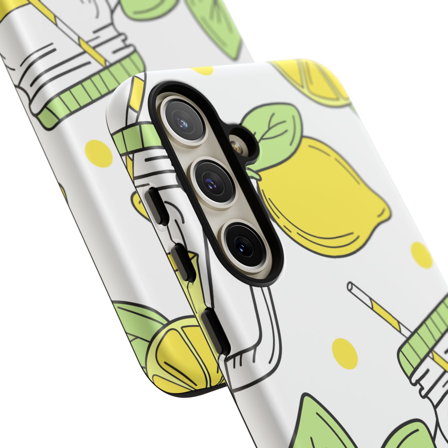 Lemonade Love Tough Samsung Galaxy Case – Fun Lemon Mason Jar Design, Dual-Layer Protection