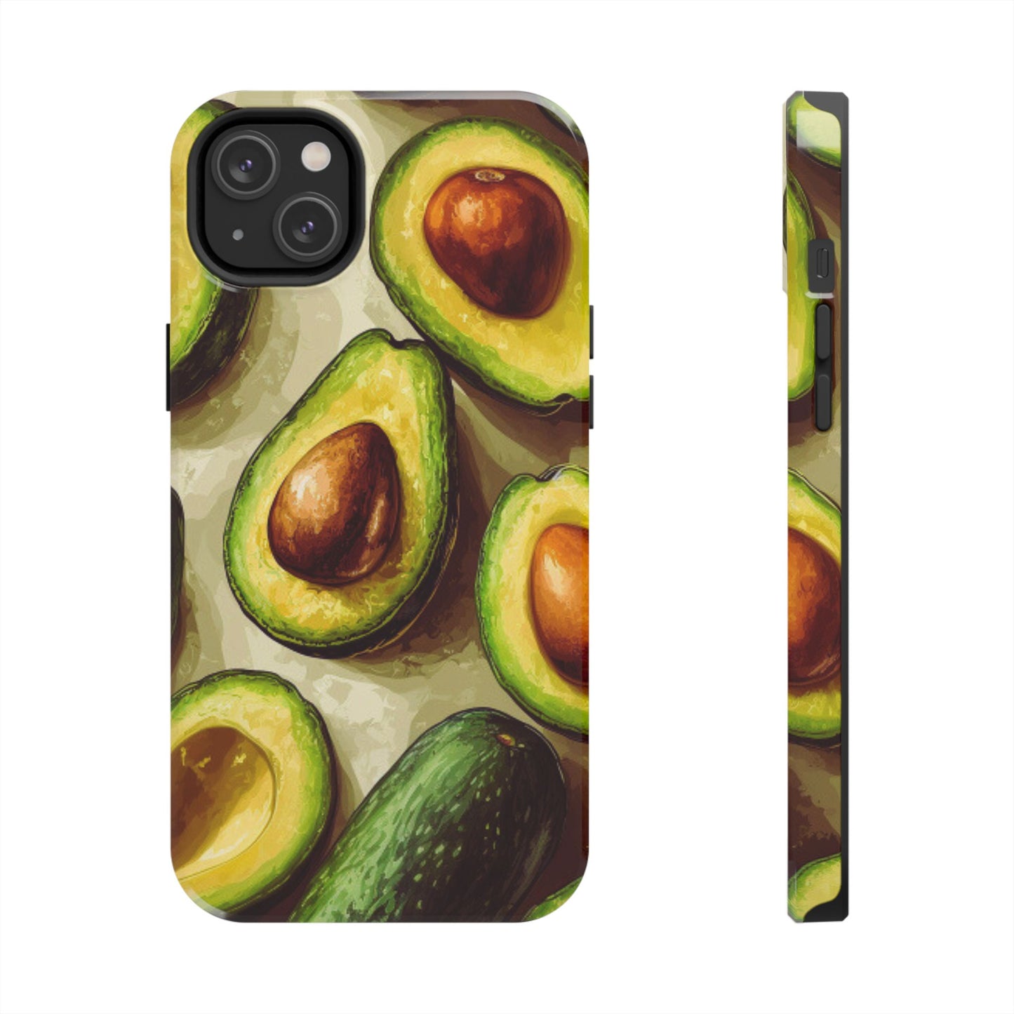 Realistic Avocado iPhone Case – Detailed Green Fruit Design, Shockproof Protection - BOGO Cases