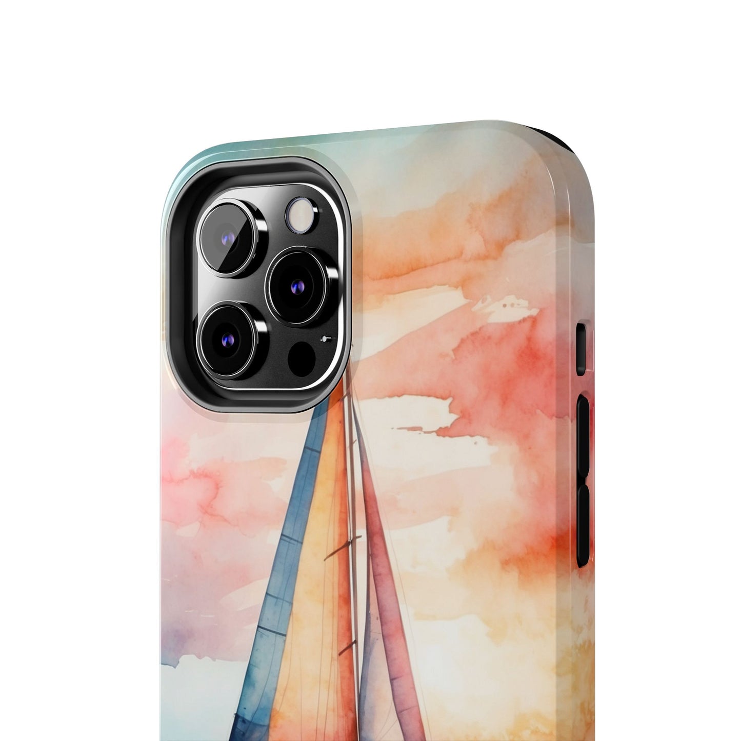 Sailboat Sunset iPhone Case – Vibrant Watercolor Design
