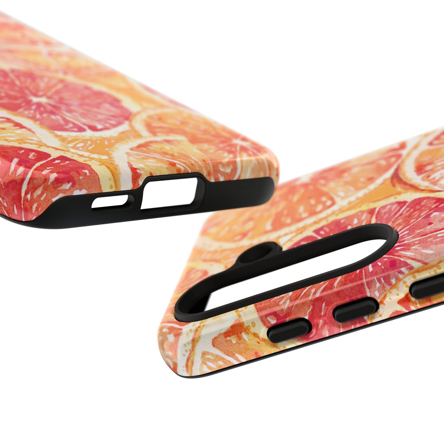 Watercolor Citrus Splash Tough Samsung Galaxy Case – Vibrant Fruit Print, Shock-Resistant Design