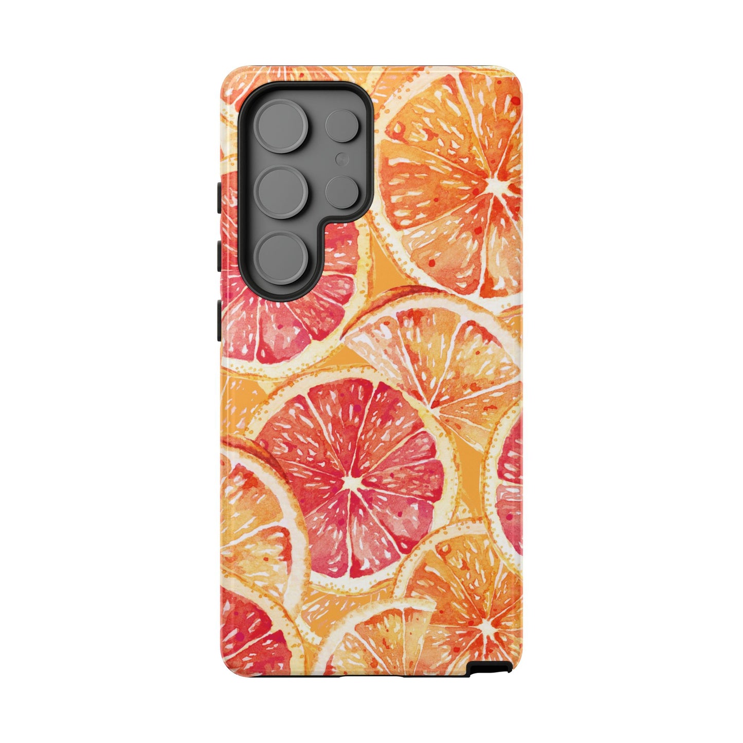 Watercolor Citrus Splash Tough Samsung Galaxy Case – Vibrant Fruit Print, Shock-Resistant Design