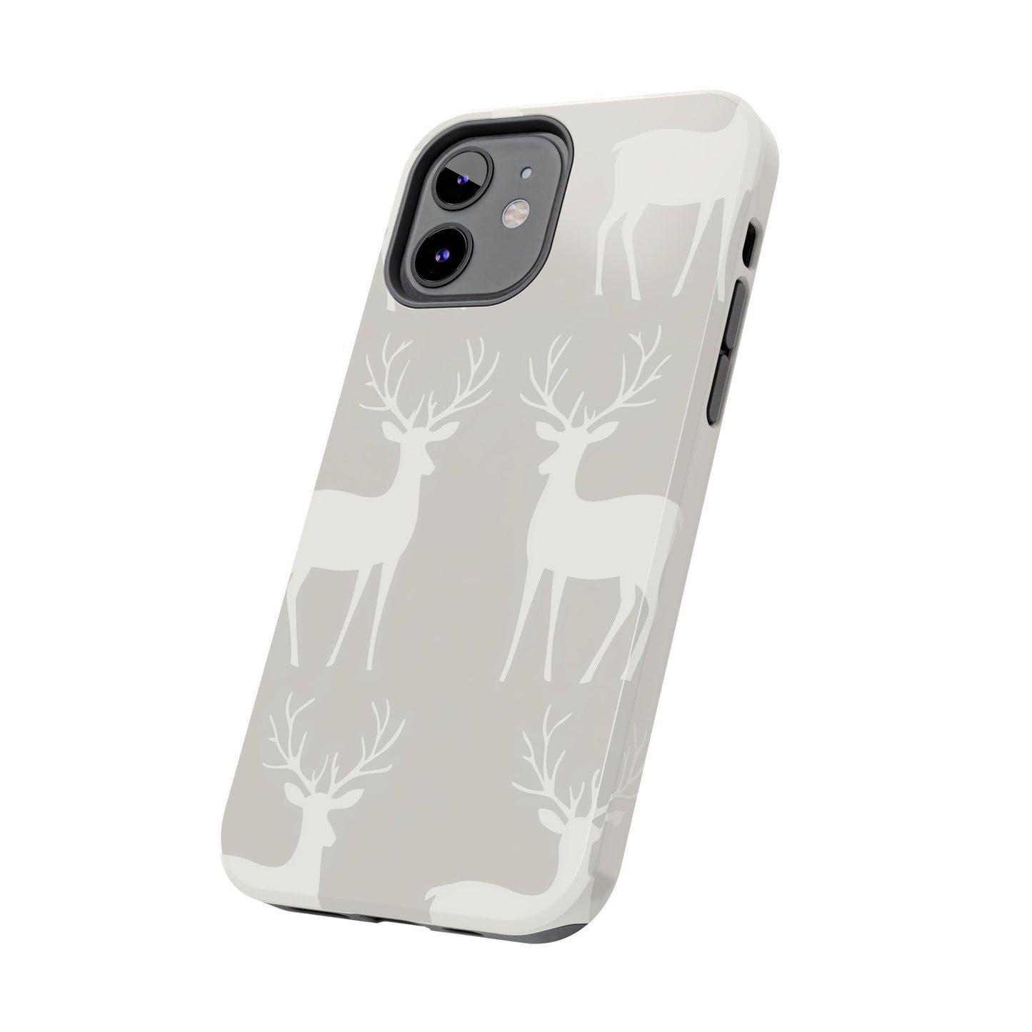 Elegant White Reindeer Pattern – iPhone Series Case