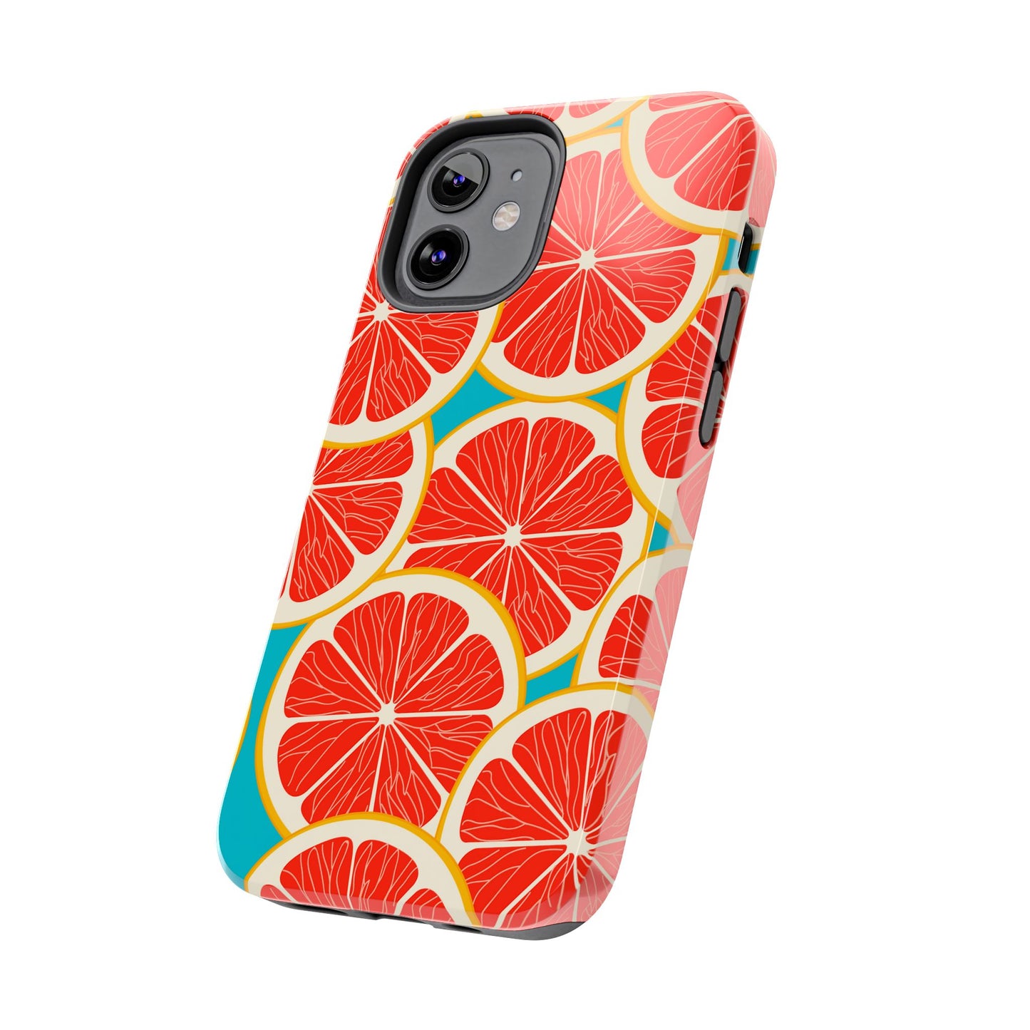 Ruby Grapefruit Pop Tough iPhone Case – Vibrant Citrus Design, Shock - Resistant Protection - BOGO Cases
