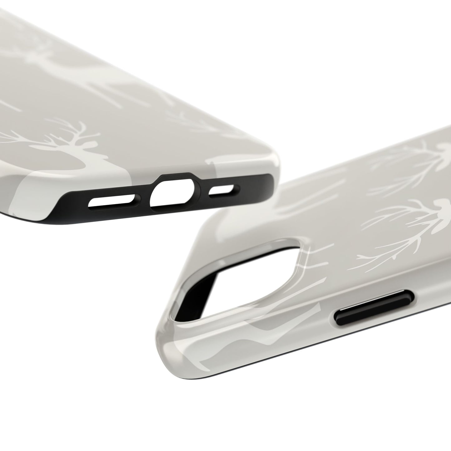 Elegant White Reindeer Pattern – iPhone Series Case