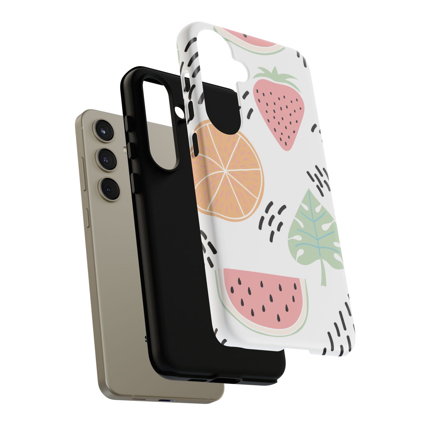 Tropical Fruit Fiesta Tough Samsung Galaxy  Case – Fun Watermelon, Pineapple, and Citrus Design