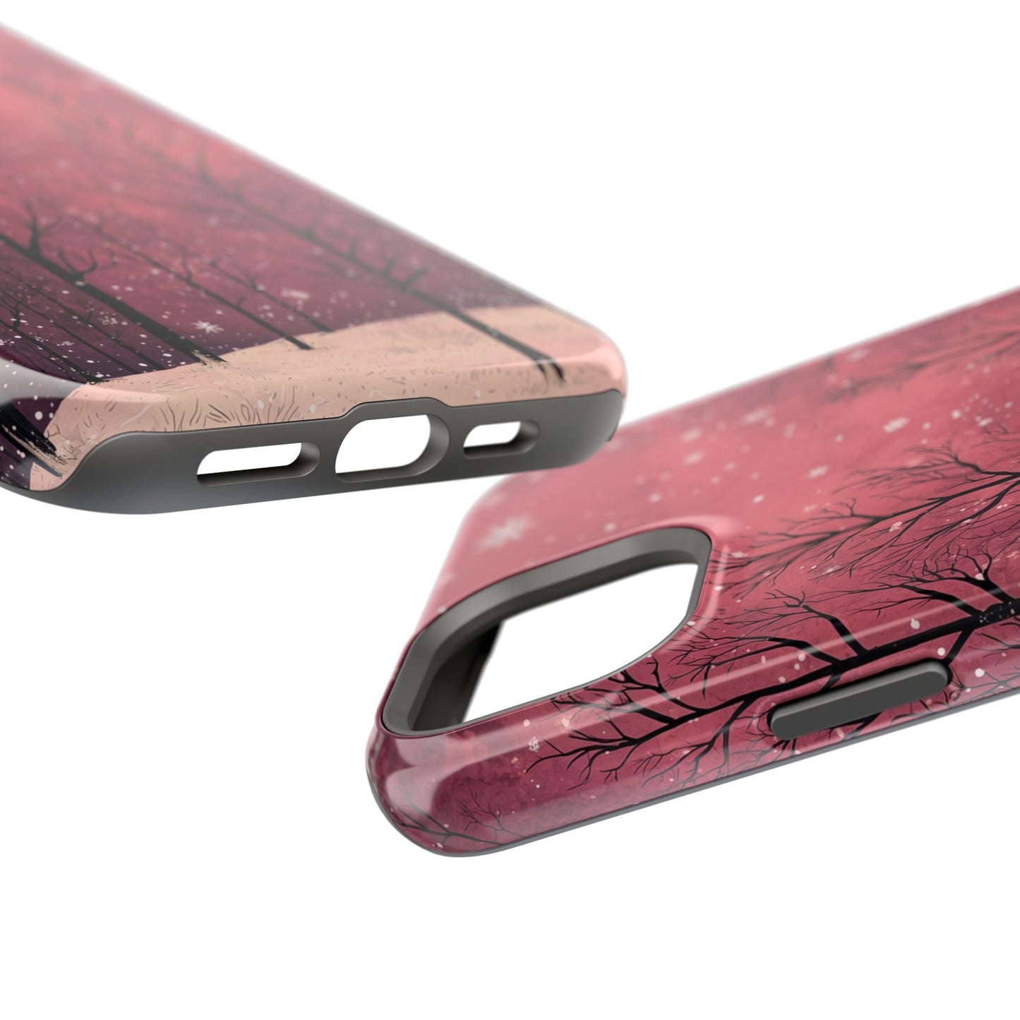 Pink Winter Twilight Forest - MagSafe iPhone Series Case