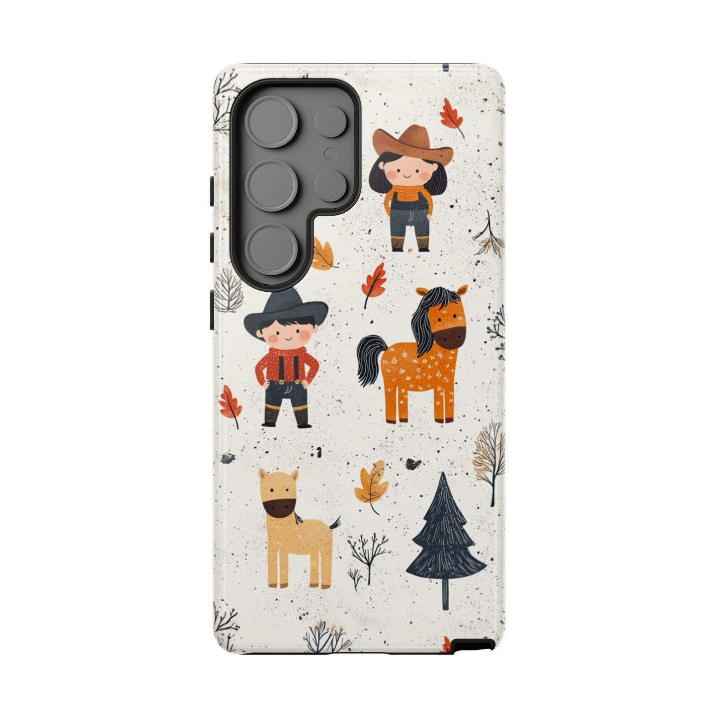 Cowboy Adventures Tough Samsung Galaxy Case – Cute Western Theme, Dual-Layer Protection