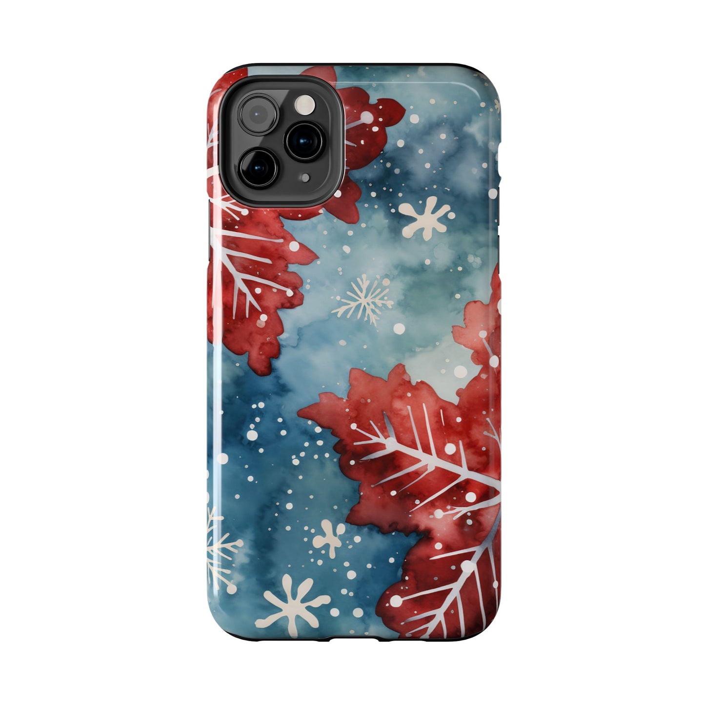 Crimson Snowflake Charm – iPhone Case Details: