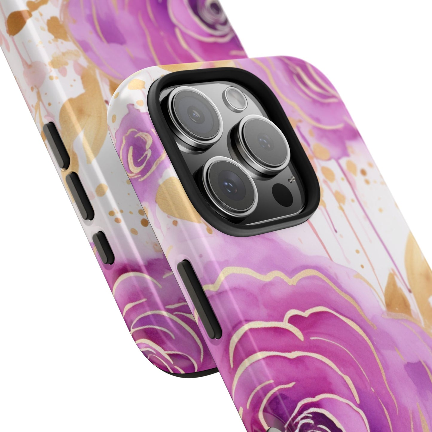 Radiant Purple & Gold Floral - iPhone Series Case