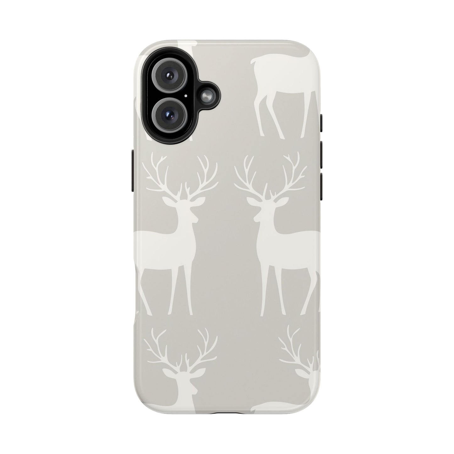 Elegant White Reindeer Pattern – iPhone Series Case