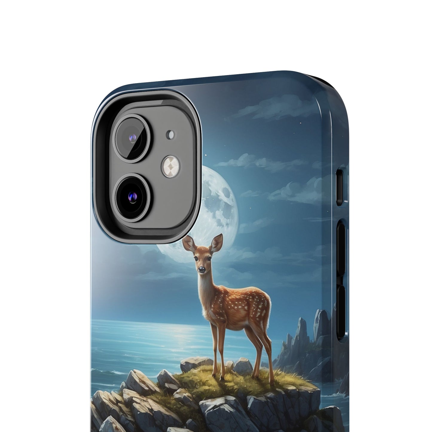 Enchanted Fawn Under the Moonlit Sky iPhone Case