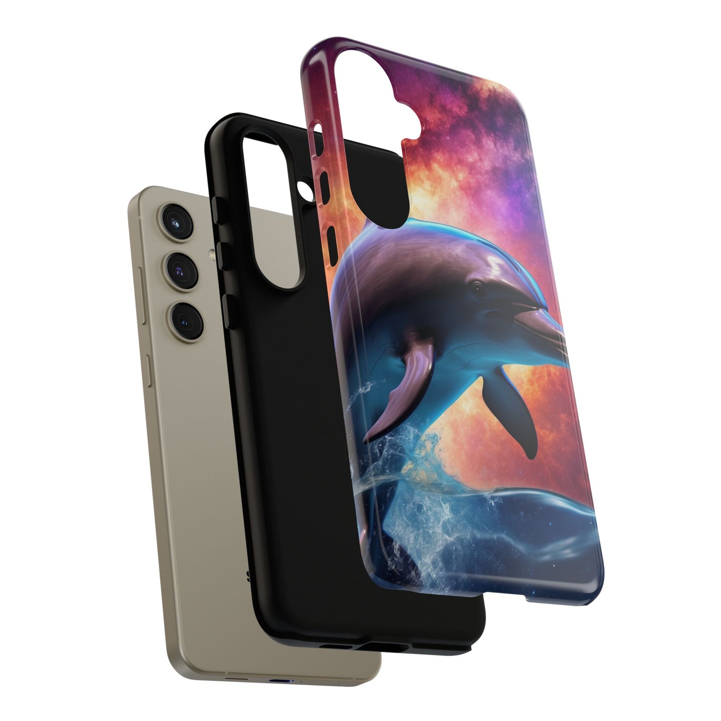 Cosmic Dolphin Galaxy Art - Samsung Galaxy Case