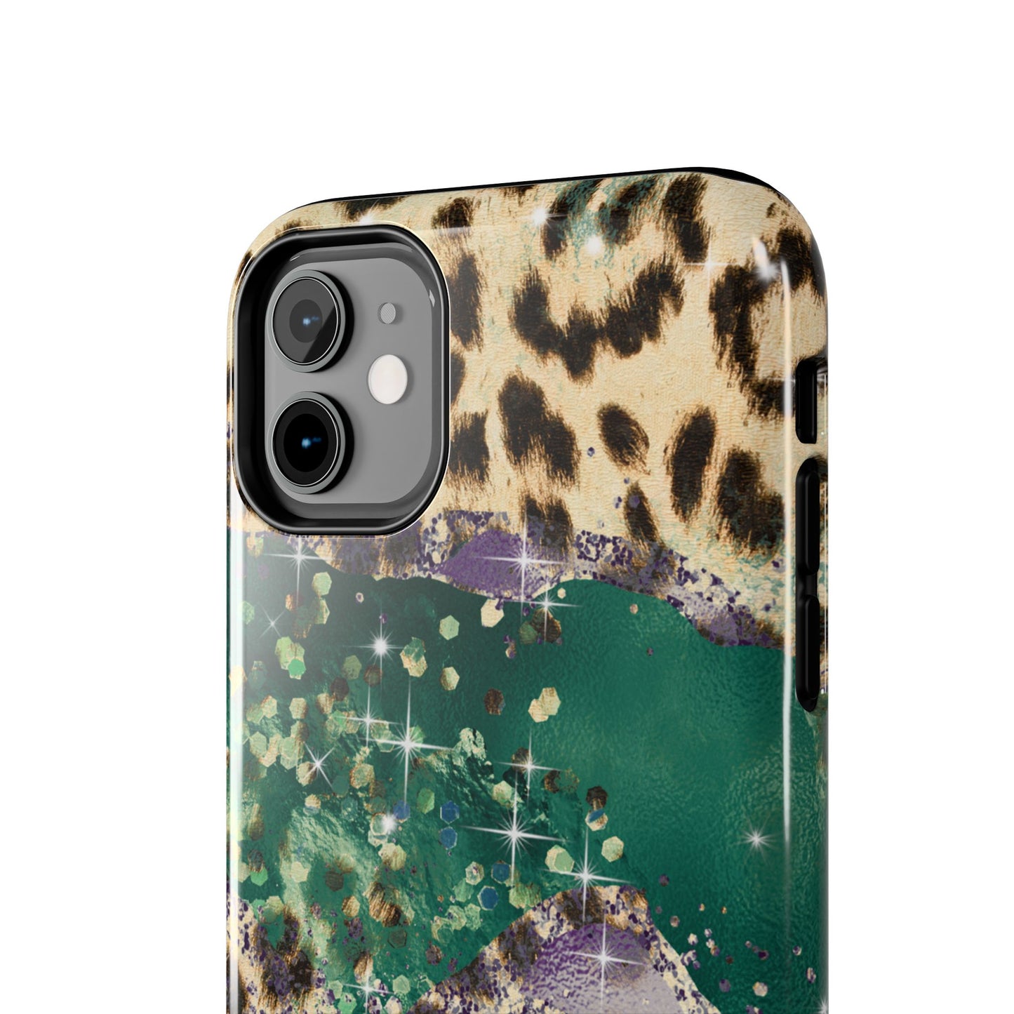 Emerald Glitter Leopard Print - iPhone Series Case