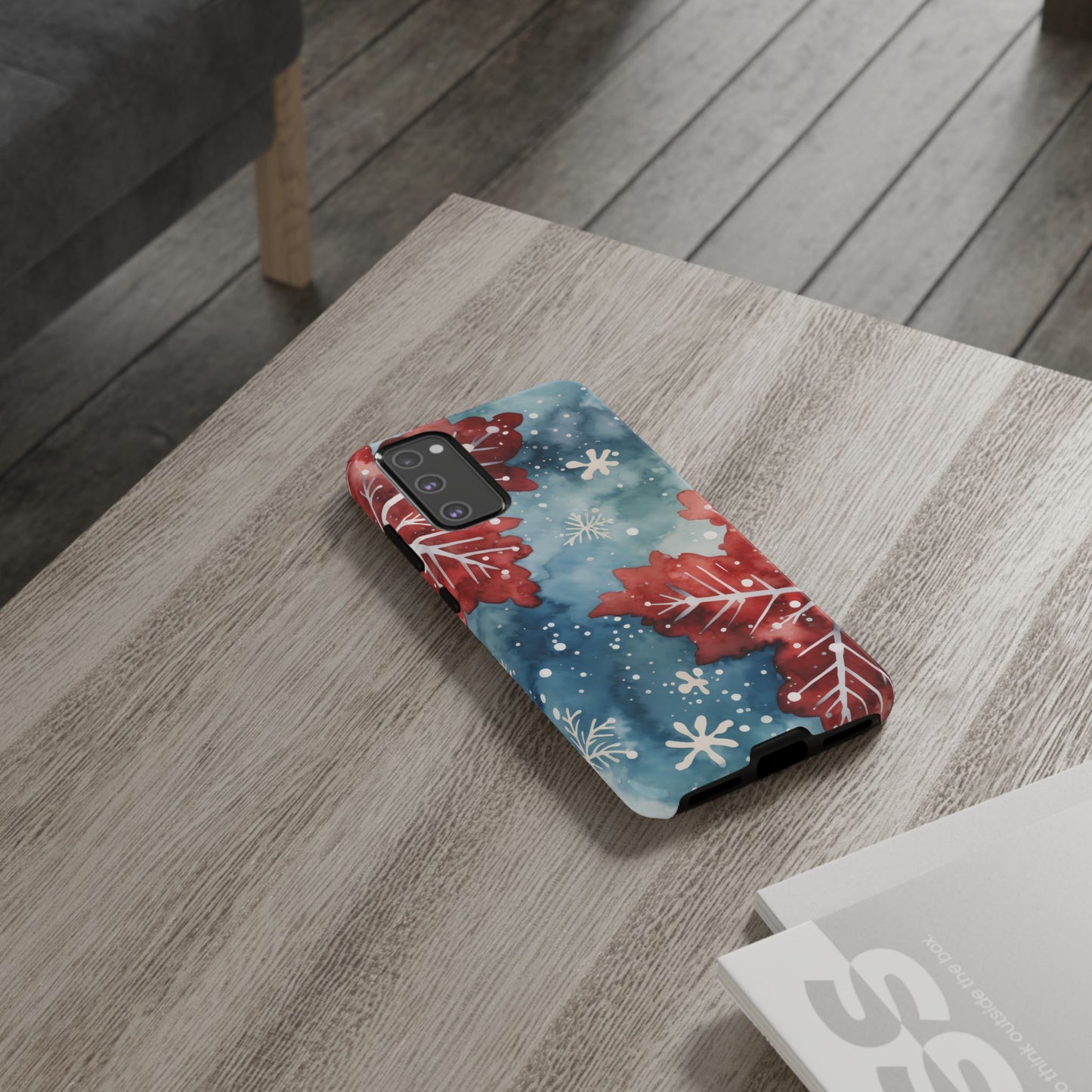 Crimson Snowflake Charm – Samsung Galaxy Case