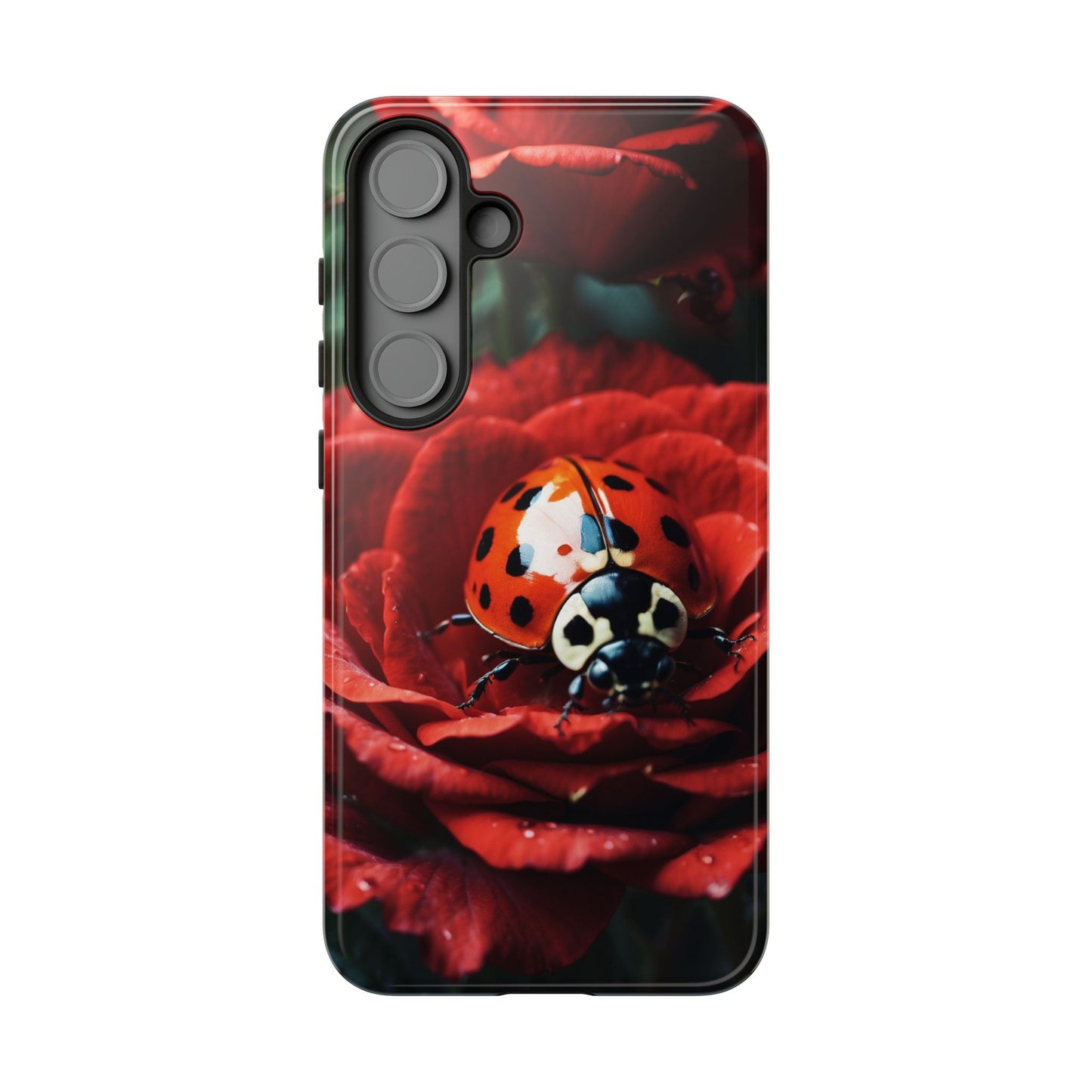 Elegant Rose & Ladybug Charm - Samsung Galaxy Case