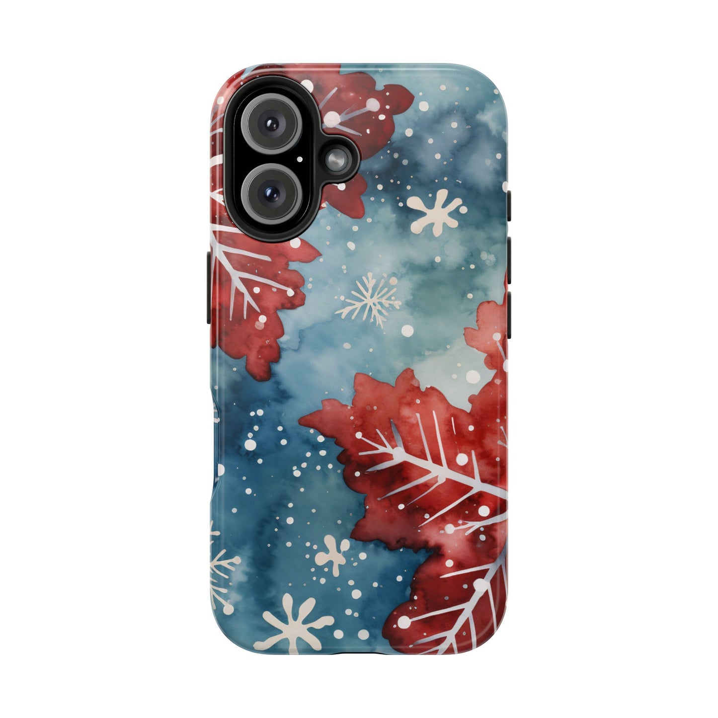 Crimson Snowflake Charm – iPhone Case Details: