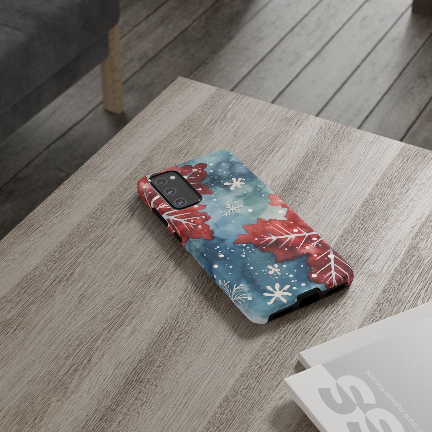 Crimson Snowflake Charm – Samsung Galaxy Case