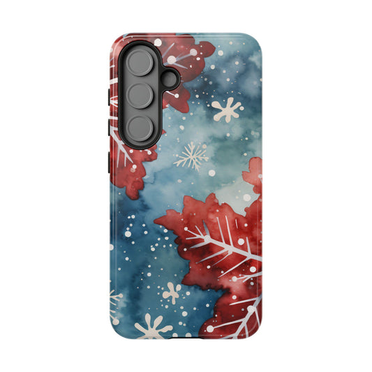 Crimson Snowflake Charm – Samsung Galaxy Case
